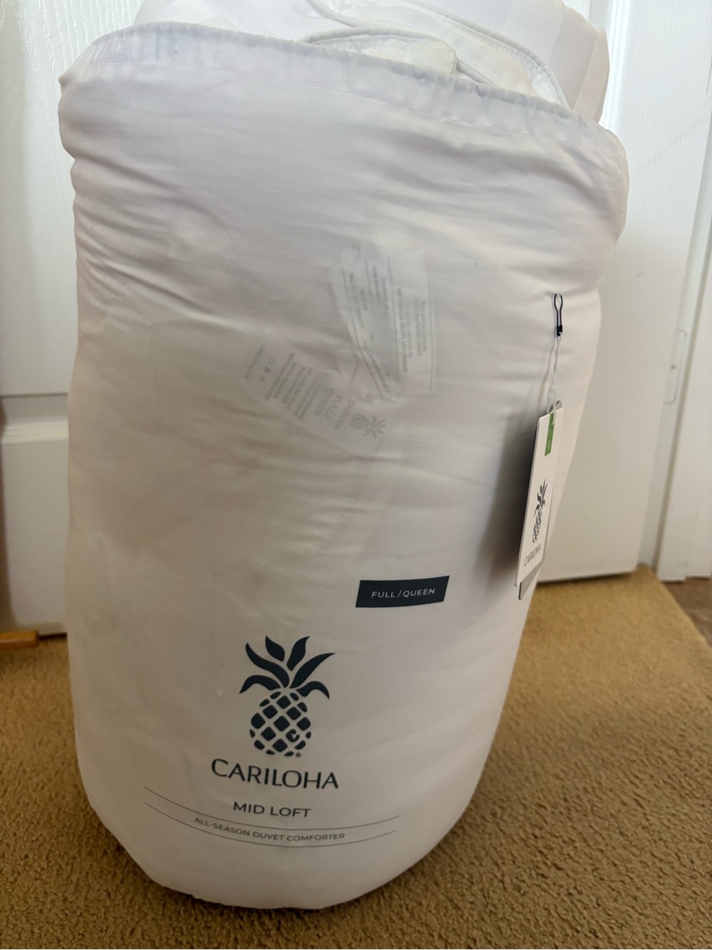 Cariloha Mid Loft All-Season Comforter - White (Full/Queen)